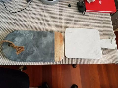 Two stone cutting boards, brand new, excellent quality