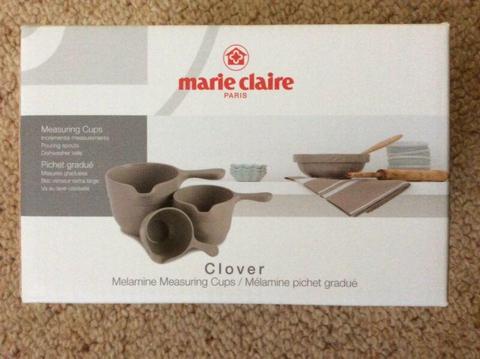 BRAND NEW MARIE CLAIRE SET OF 3 MELAMINE MEASURING CUPS