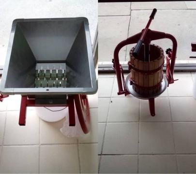 Apple and grape crusher and press as new