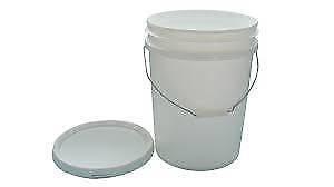 20lt Round buckets pails and lid clean food grade storage prepper