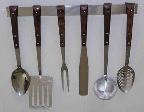 Kitchen Utensils - Retro, Stainless Steel Hanging Rack