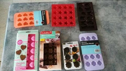 brand new chocolate and praline moulds / ice cubes trays