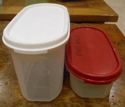 2 x Tupperware - Modular Mates, Beige, Cranberry