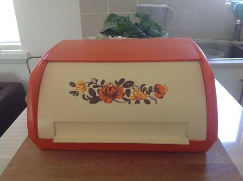 Vintage retro kitchen bread bin