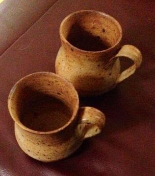 Pottery Mugs Handmade NEW CONDITION Never used Beautiful colours