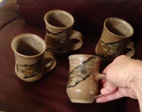 Pottery Mugs Handmade NEW CONDITION Never been used