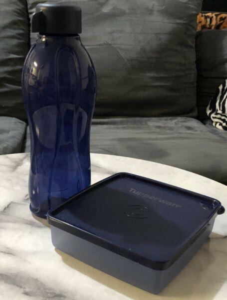 Tupperware water bottle and container