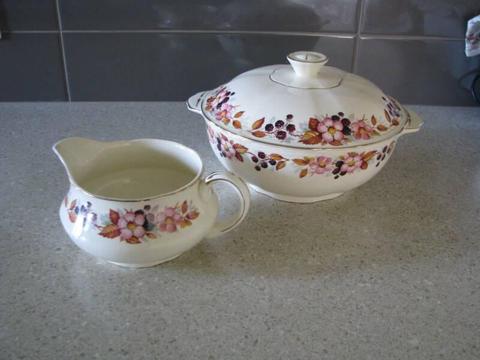 Casserole Dish and Matching Gravy Boat made by Alfred Meakin