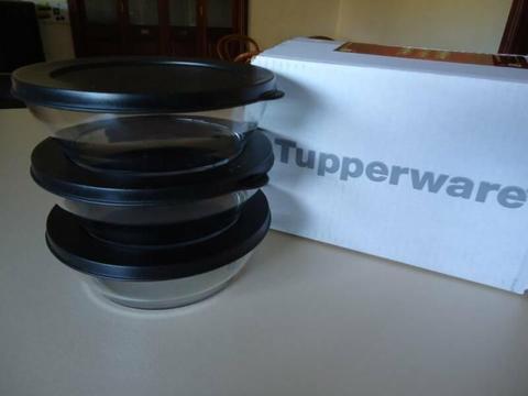 New Tupperware Clear Bowls Set