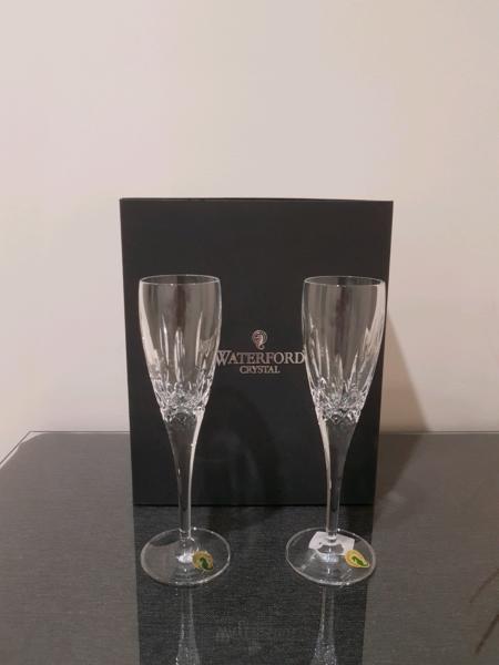 Waterford Crystal champagne flute set