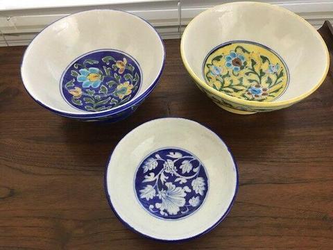 Serving bowls - India, hand painted