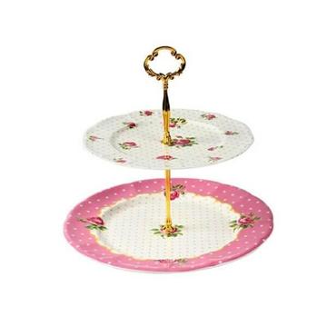 New Luxurious cheeky pink flower decal cake stand: