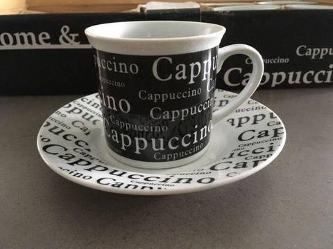 Cappuccino cups & saucer set x6