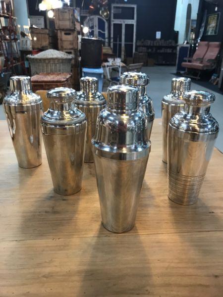 Antique Silver Plated cocktail Shakers