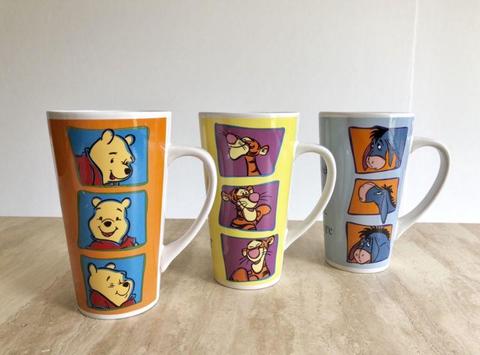 Winnie the Pooh & Friends tall ceramic mugs. $8 for set. New/unused