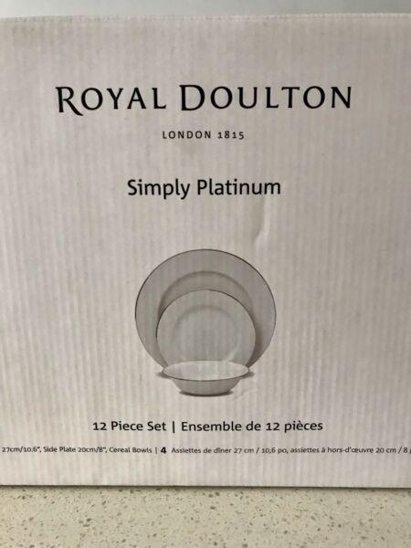 Royal Doulton Simply Platinum 12 Piece Set price lowered