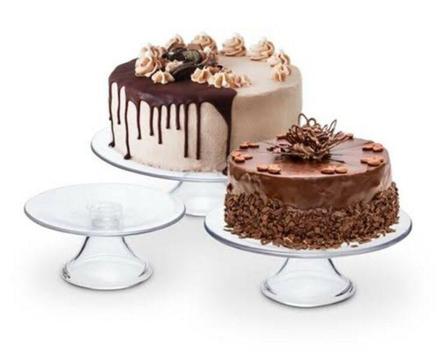 Cake stands- clear glass