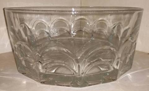 Vintage French Glass Serving Salad Bowl by Saint Gobain France
