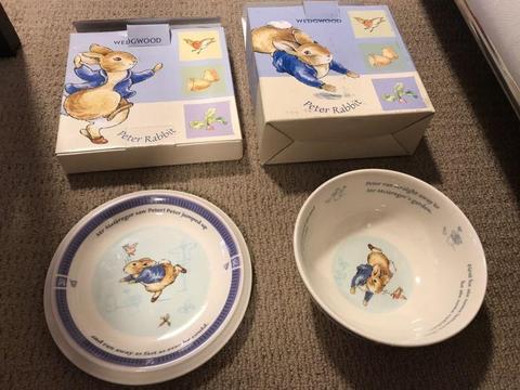 Wedgwood Peter Rabbit bread & butter plate, cereal bowl $15