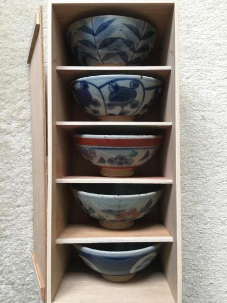 5 brand new japanese bowls