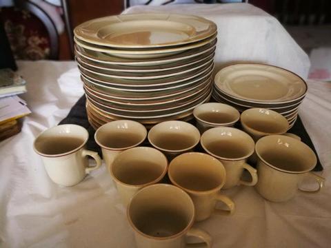 Plates cups and saucers