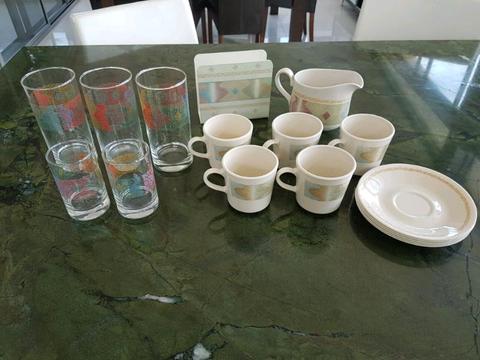 Glasses and coffee cups - Corelle by Corning