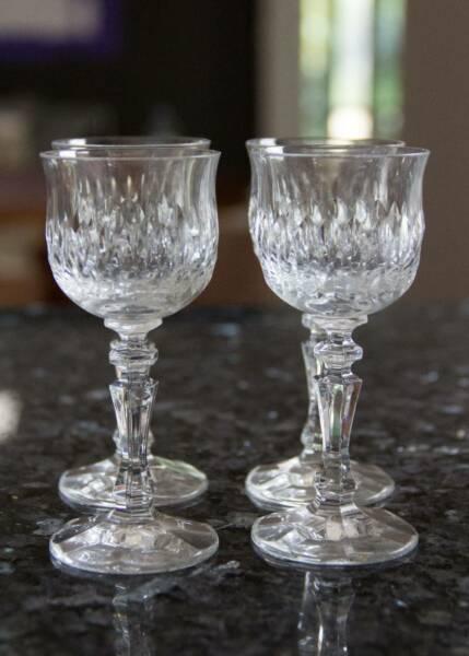 4 x Crystal Dessert Wine Glasses - Great Condition! Marsfield