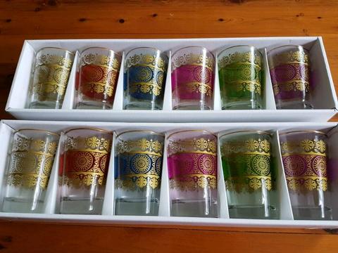 12 Casa Uno coloured drinking glasses