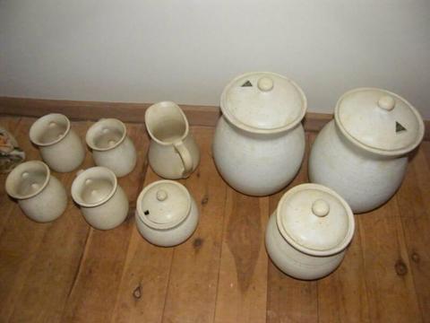 Pottery coffee mug set