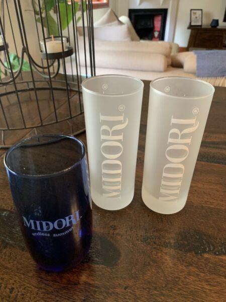 Set of 3 Midori glasses Moving SALE