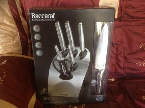 Baccarat knife block set new