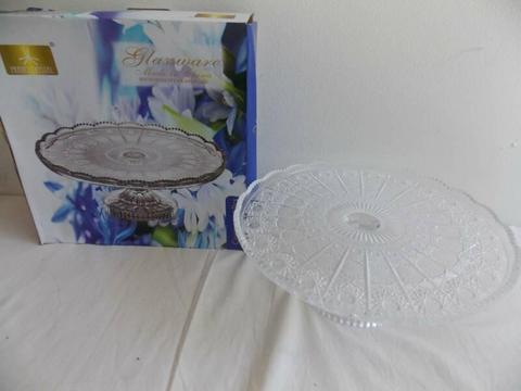 Brand New France Crystal new glass cake stand