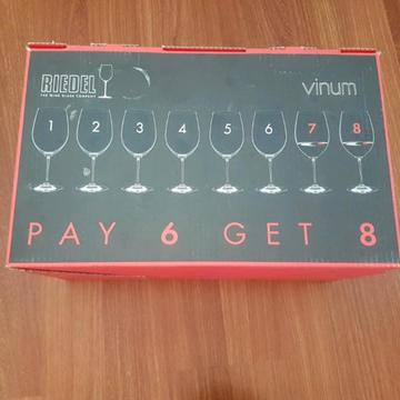 NEW Riedel Vinum Chablis Chardonnay Pay for 6 Get 8 Pack