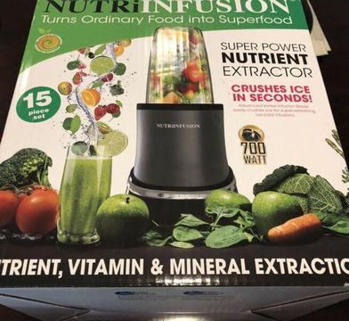 Brand new NUTRI INFUSION Blender/juicer with recipe book