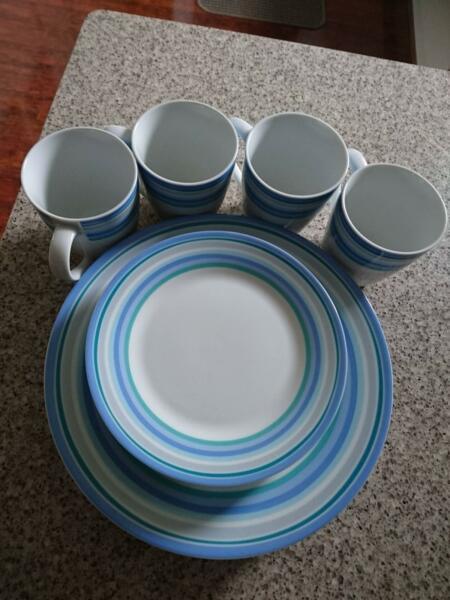 Set of Plates and Cups in Excellent Condition