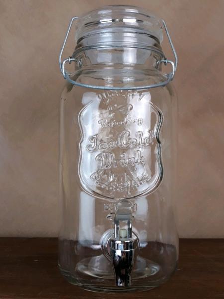 Vintage Style Glass Drink Dispenser