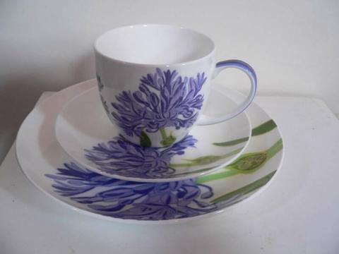Agapanthus fine bone china tea set