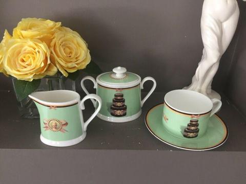 New Christopher Vine sugar and creamer and cup and saucer