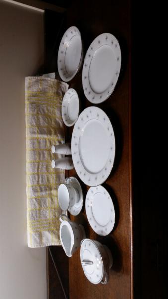 Forty-six piece dinner set used a couple of times