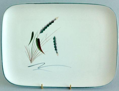 Vintage Denby Stoneware Greenwheat oblong serving platter EXCOND