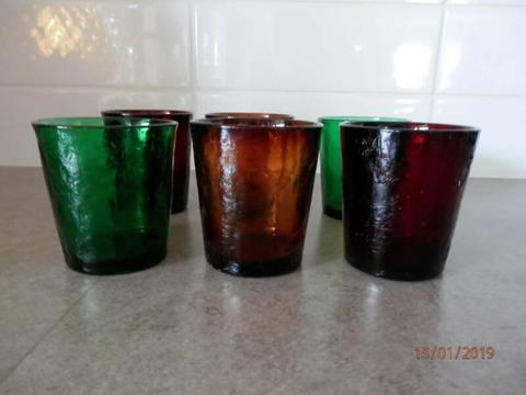 Coloured drinking glasses