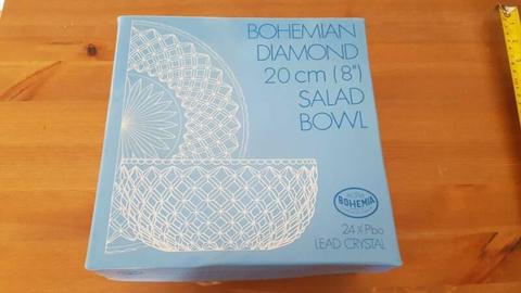Bohemia Crystal Salad Bowl- 20cm, never used