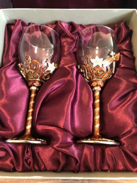 Handcrafted Dragonfly Wine Glasses
