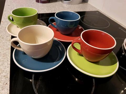 Adorable cup, saucer and side plate set