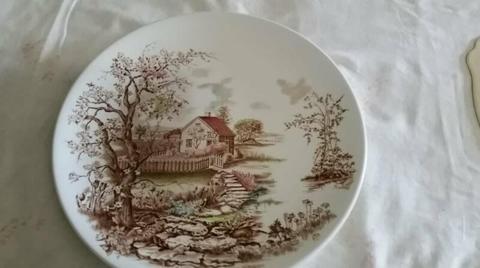 TWO CAKE PLATES FROM 50'S ERA. VERY GOOD CONDITION