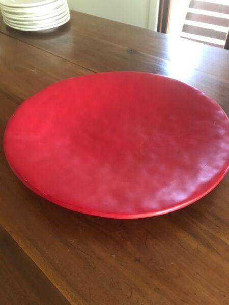 Red Platter - 40cm diameter