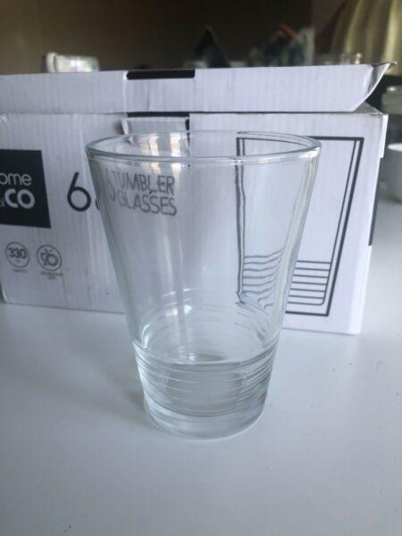 8 x 6 Pack Tumbler Glasses, Perfect for DIY Wedding/Engagement/Party