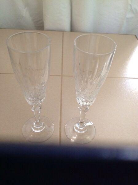 Crystal Flute Wine Glasses
