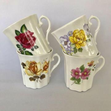 Royal Grafton (England) Set of 4 Tea / Coffee Cups / Mugs