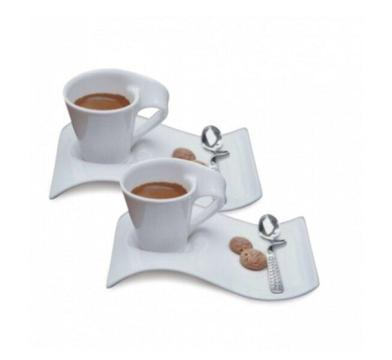 VILLEROY & BOCH New Wave Espresso Cup & Saucer set x 2 (RRP $139.80)